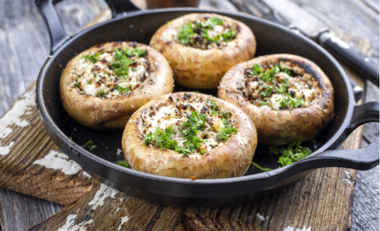 Vegan Stuffed Mushroom Caps