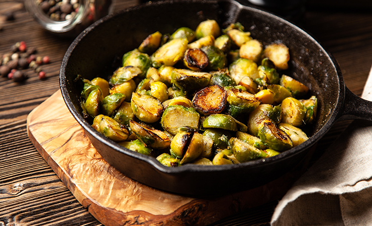 Roasted Brussels Sprouts with Pacific Foods Bone Broth