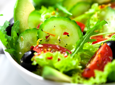 Avocado Salad with Warm Sesame Vinaigrette