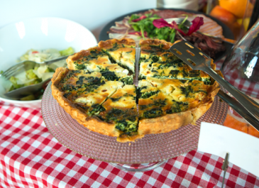 Yam and Goat Cheese Filo Tart